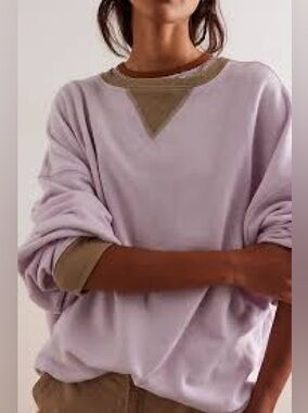 Free People Classic Crew Colorblock Sweatshirt